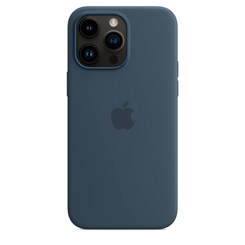 Чохол LUX Silicone Case для iPhone 14 Pro Max Storm Blue with MagSafe